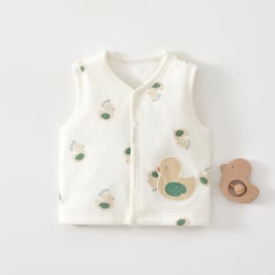 Infant Cotton Padded Vest Baby Pure Cotton Spring Autumn Outerwear Vest Newborn Baby Shoulder Vest