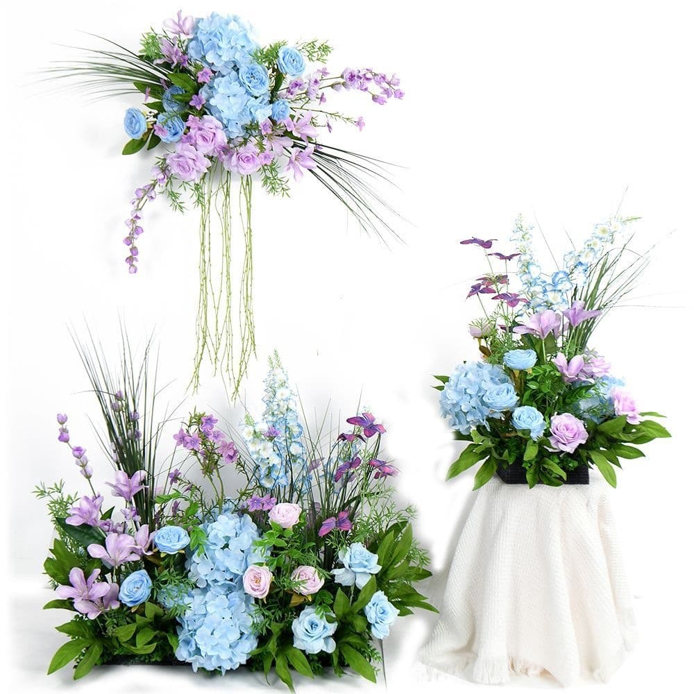 Wedding Artificial Flowers for Ceremony Decoration, Floor Arrangement, Engagement Decoration, Silk Flower Decoration, Aisle Guide Flower Balls, Hanging Flowers