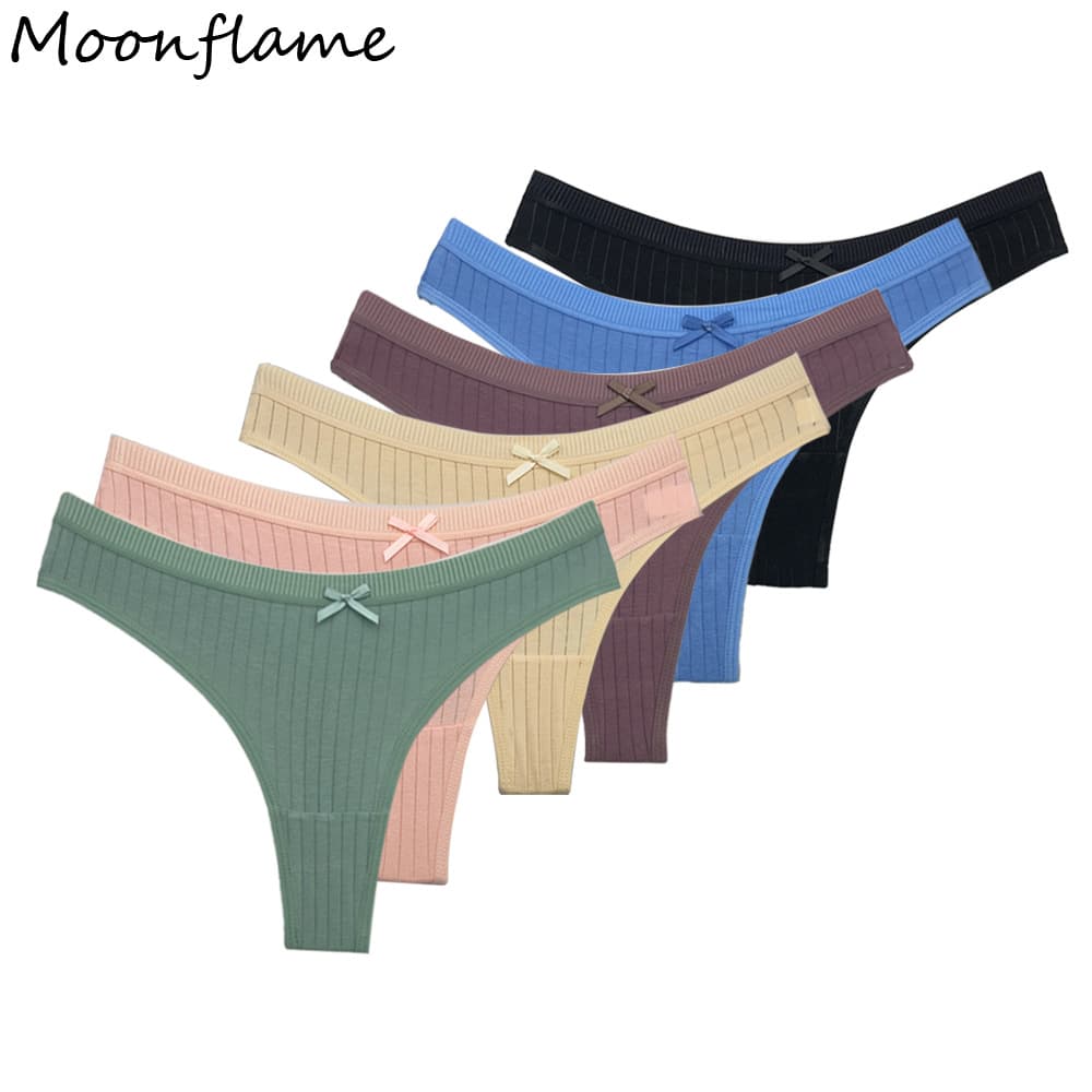 T-Back Panties Seamless Women G String Solid Color Sports Cotton Women's Fitness Yoga T-String Thong Panties
