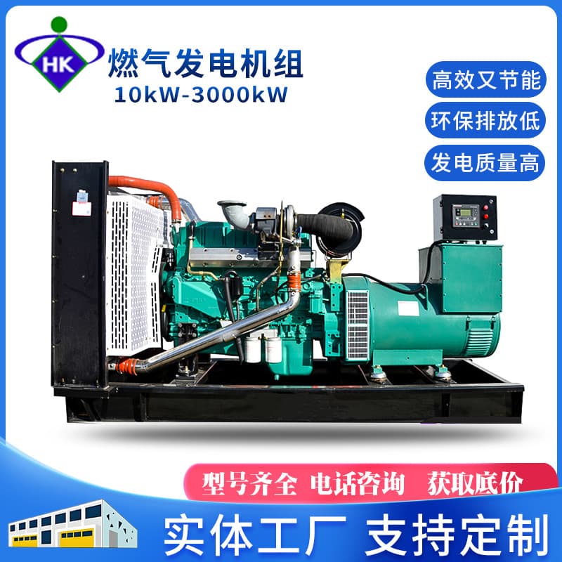 Gas Generator Set Biogas Generator Small 220V Farm Backup Three-Phase 50/100/200 Kilowatt