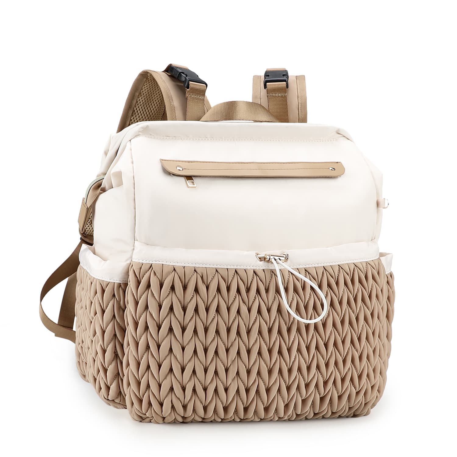 New Quilted Mommy Bag, Large Capacity Multifunctional Baby Diaper Backpack, Waterproof for Travel
