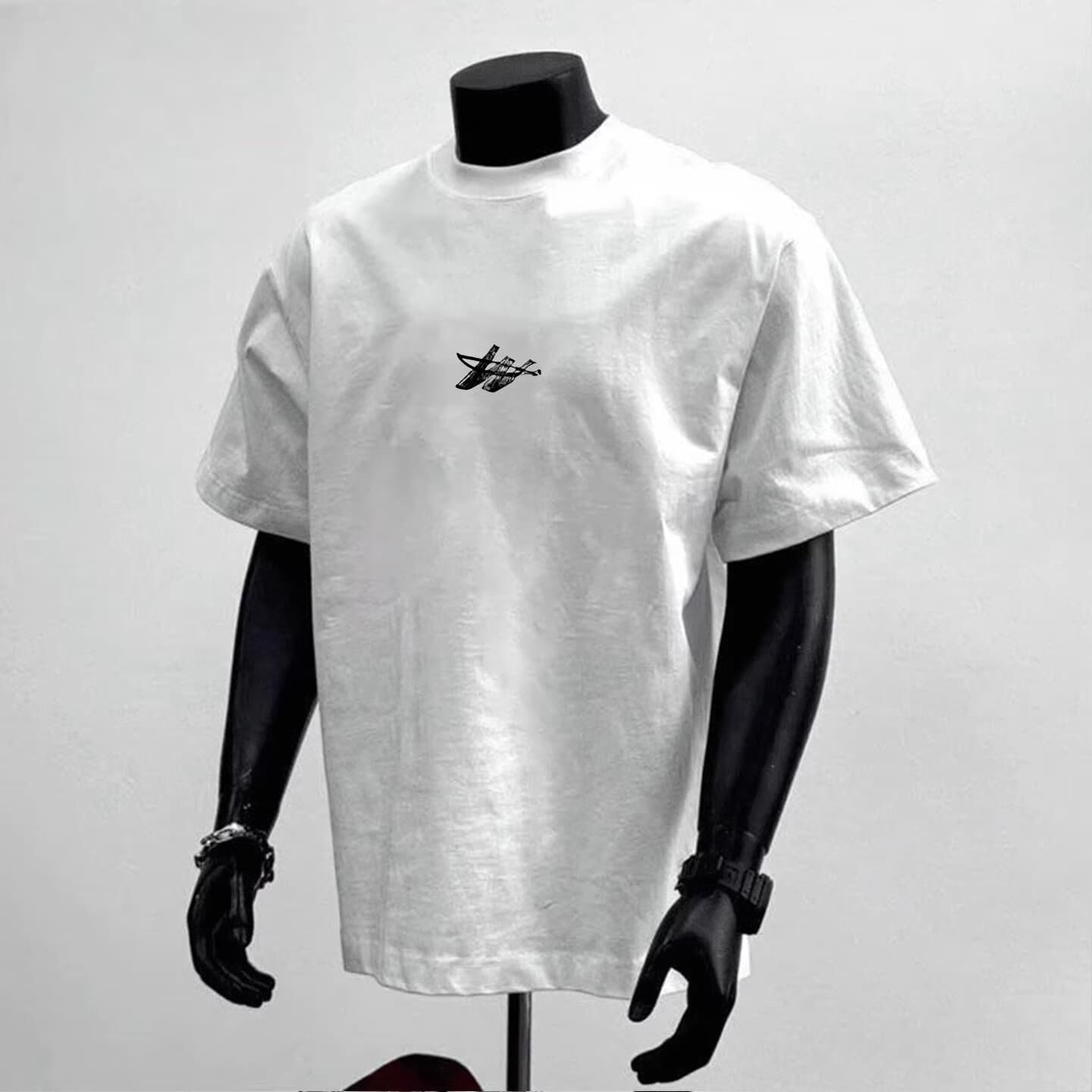 Short-sleeved T-shirt for men summer 2026 new American high street fashion brand half-sleeved boys loose heavyweight cotton T-shirt t