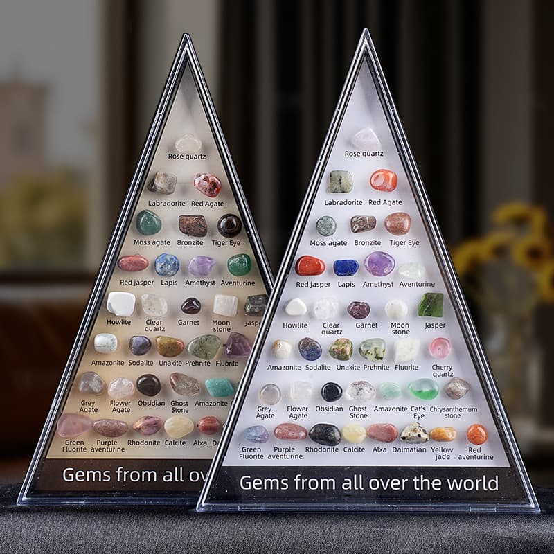Cross-border Natural Crystal Semi-precious Stone 36 Mineral Specimens Children's Science Education Gift Natural Semi-precious Stone Gift Box