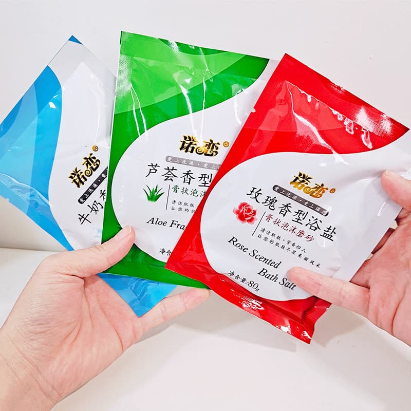 Nuolian Bath Salts (Bagged) - Chicken Skin Full Body Salt Bath, Rose Scent, Salt Rock Milk Bath Salt, Aloe Vera Scent