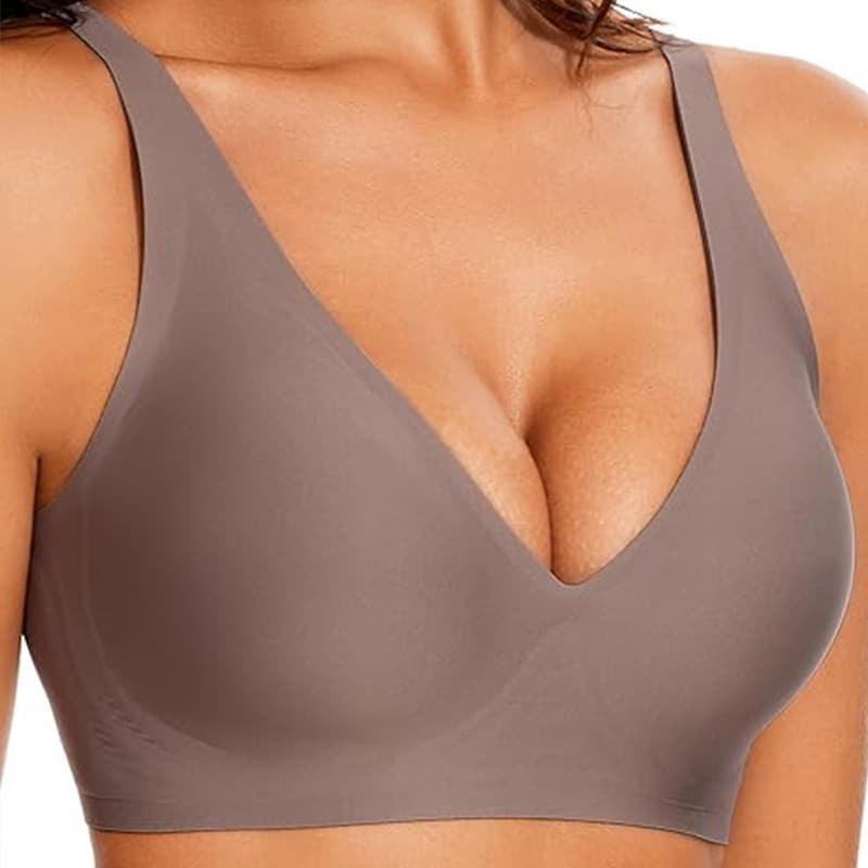 Amazon Cross-Border Seamless Jelly Strip Underwear Wireless Push-Up Lift Ice Silk Outward Expansion Plus Size Bra Teen