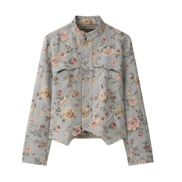 European and American foreign trade women's clothing AliExpress INS cross-border popular fashion casual jacquard blazer