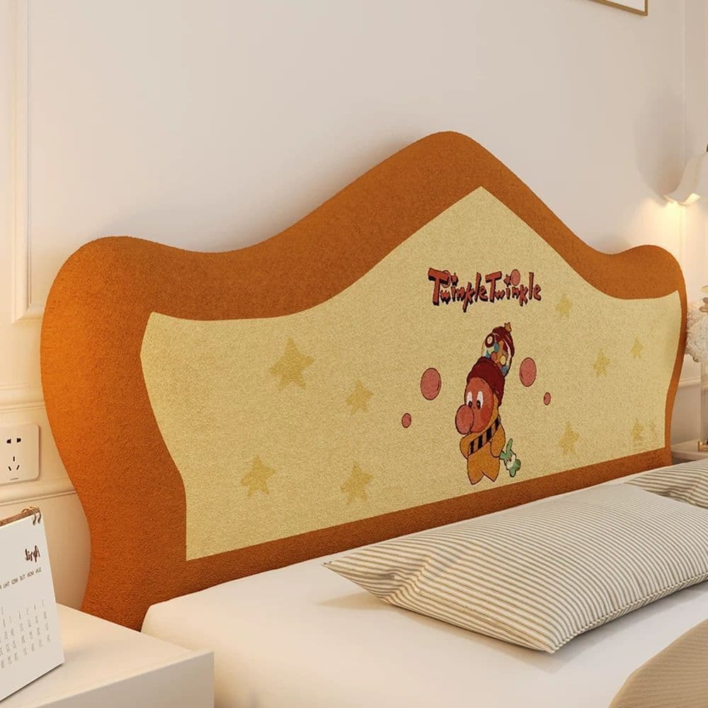 Star Character Shaped Bed Head Cover Cute Cartoon Bed Head Cover Full Wrap Universal Bumpy Protection Cover Bedroom Bed Head Dustproof