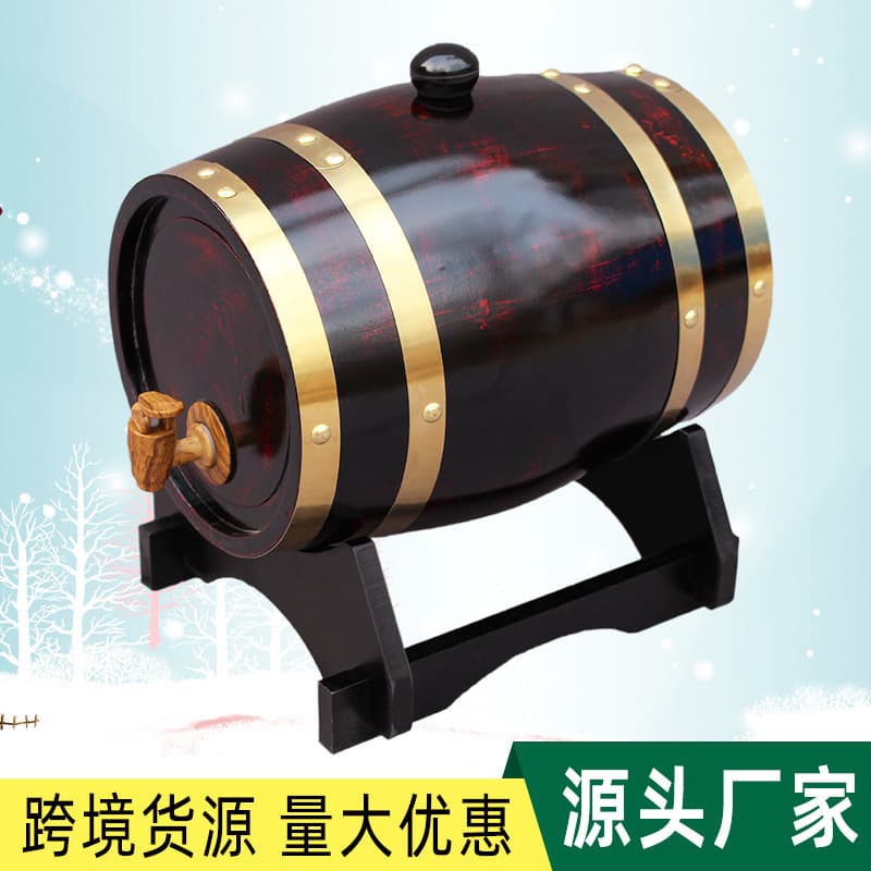 Wholesale Oak Barrel for Liquor, Beer, Red Wine, and Wine Storage with Pine Liner for Home Decoration
