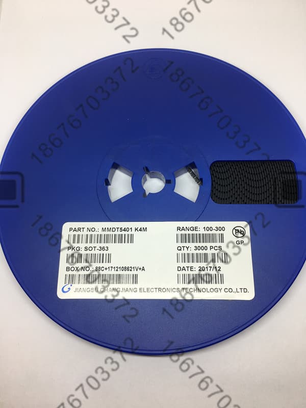 MMST5401 SOT323 with marking K4M, CJ Changjiang PNP 100-300, surface mount transistor.