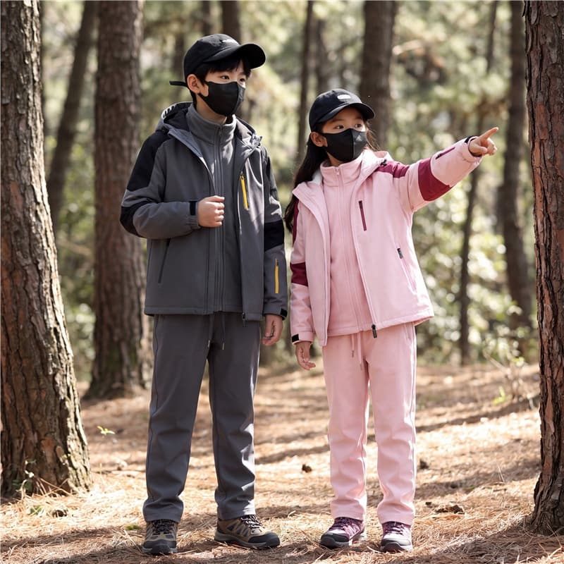 Outdoor Fall Winter Parent-Child Set Boys 3-in-1 Jacket Two-Piece Couple Style Casual