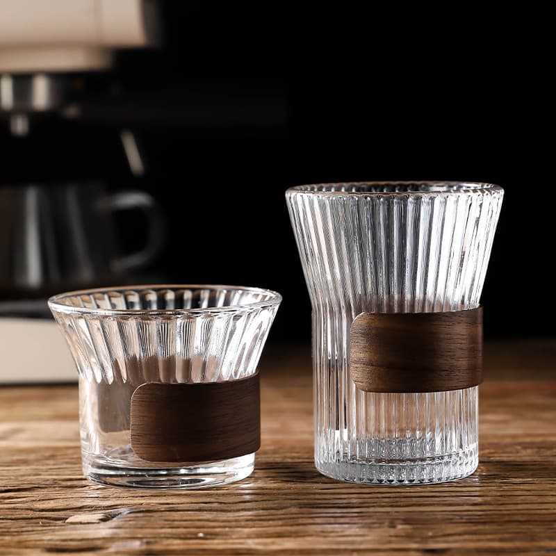 Drip Coffee Cup for Iced Americano and Latte, High-Quality Aesthetic Glass Tea Cup for Women, Home Drinking Glass