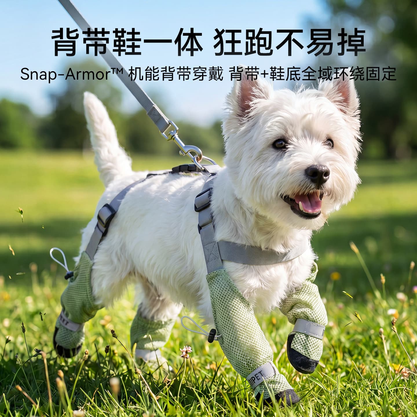 Dog Shoes Lightweight Functional Four-Leg Harness Anti-Slip Dog Shoes for Small and Medium Dogs Outdoor Walking Anti-Dirty Pants
