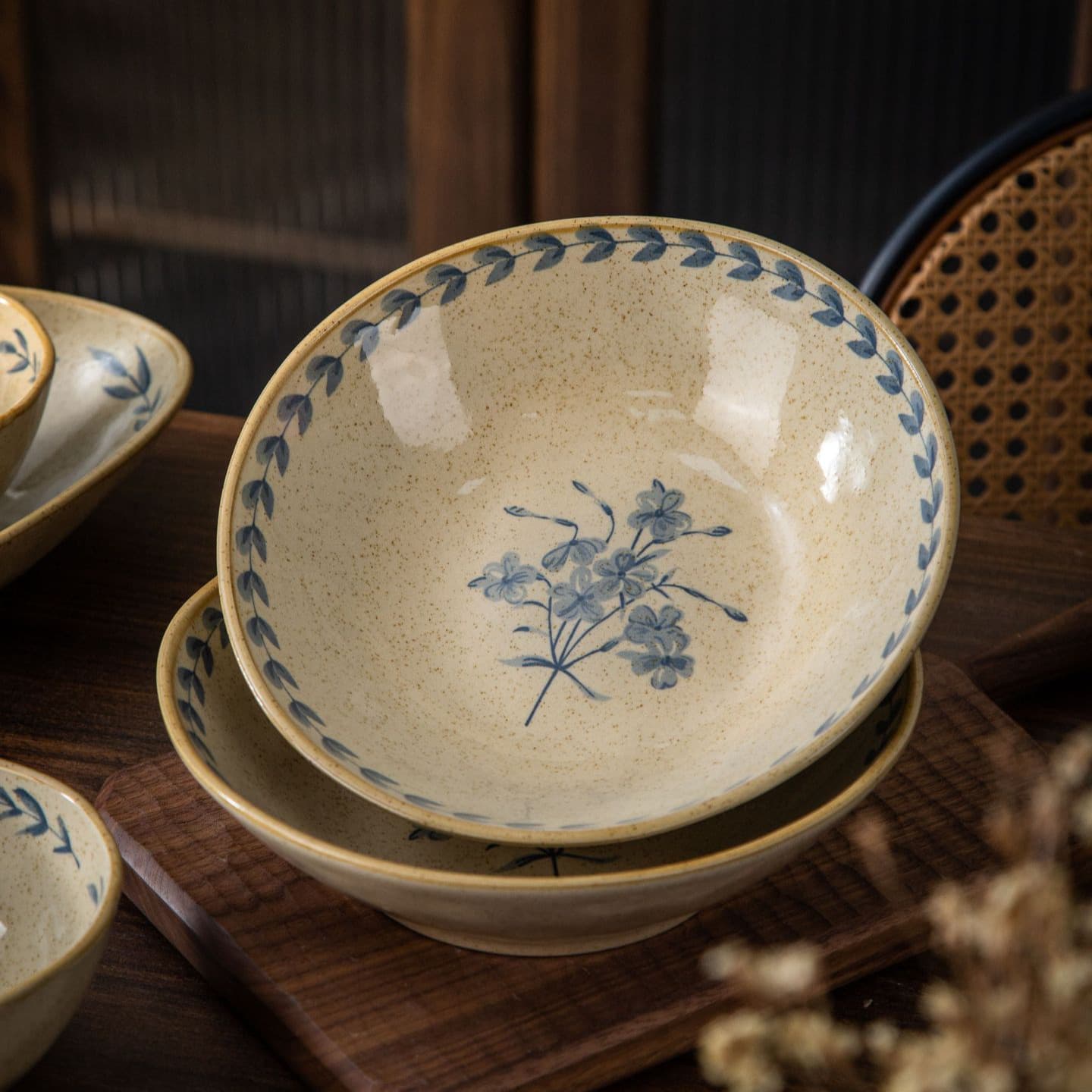 Chinese Vintage 2026 New Ceramic Bowl and Plate Set Fish Plate Rice Bowl