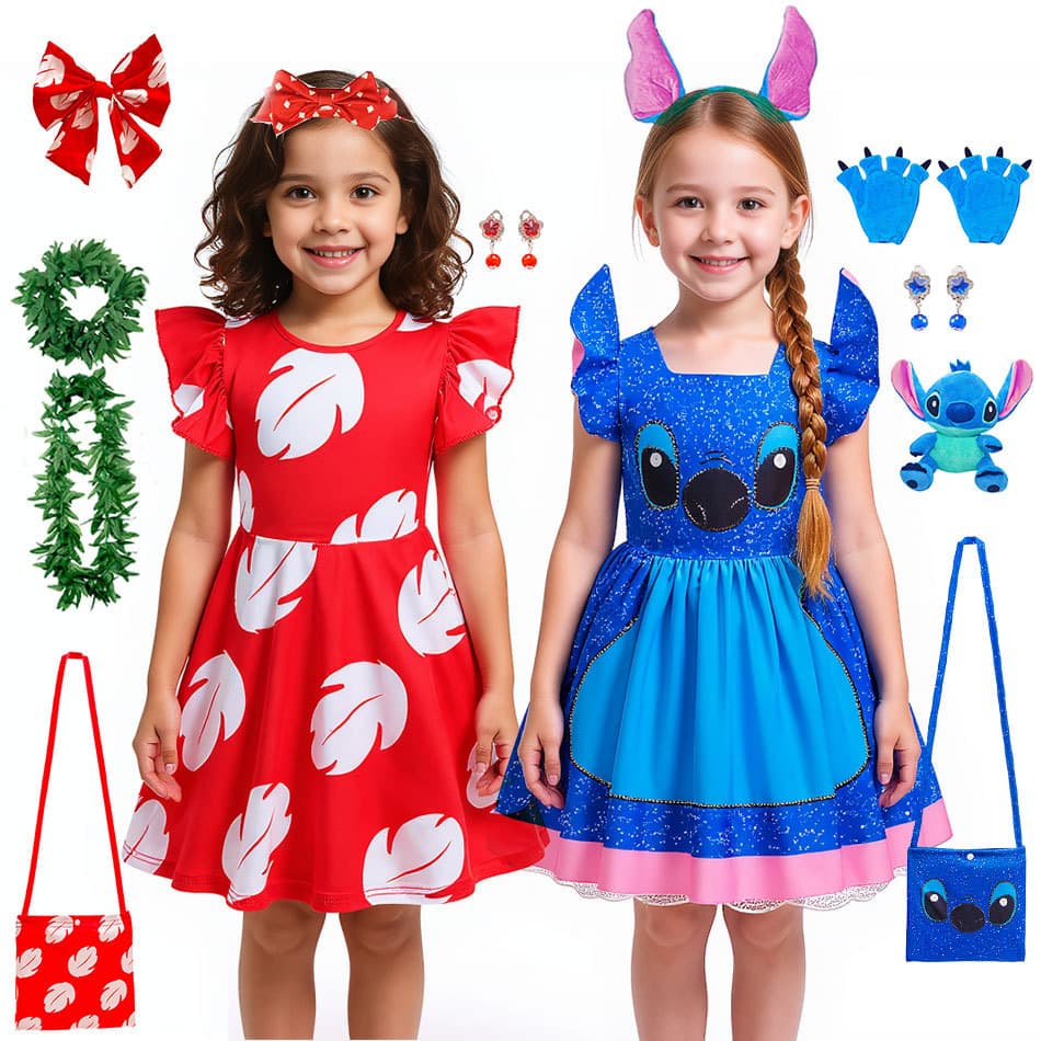 Stitch Blue Lilo & Stitch Movie Cosplay Costume Christmas Performance Outfit
