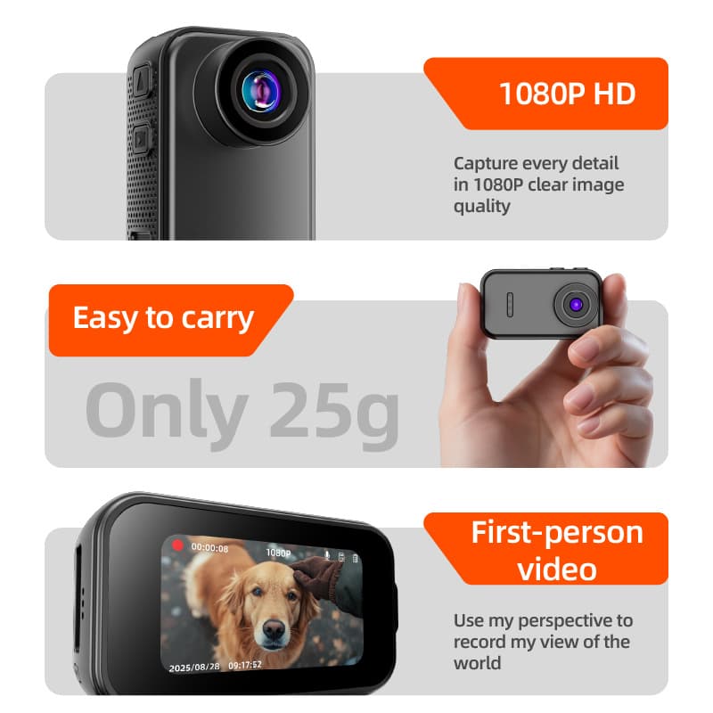 Cross-border popular thumb camera suitable for recording vlog pet camera recorder outdoor sports camera