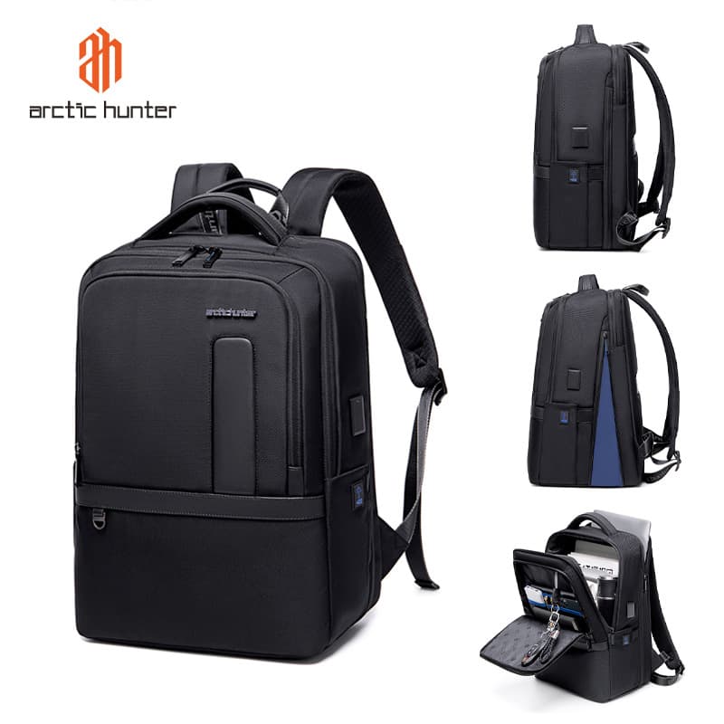 Business backpack men's high-end expandable large-capacity backpack multi-functional business trip computer backpack