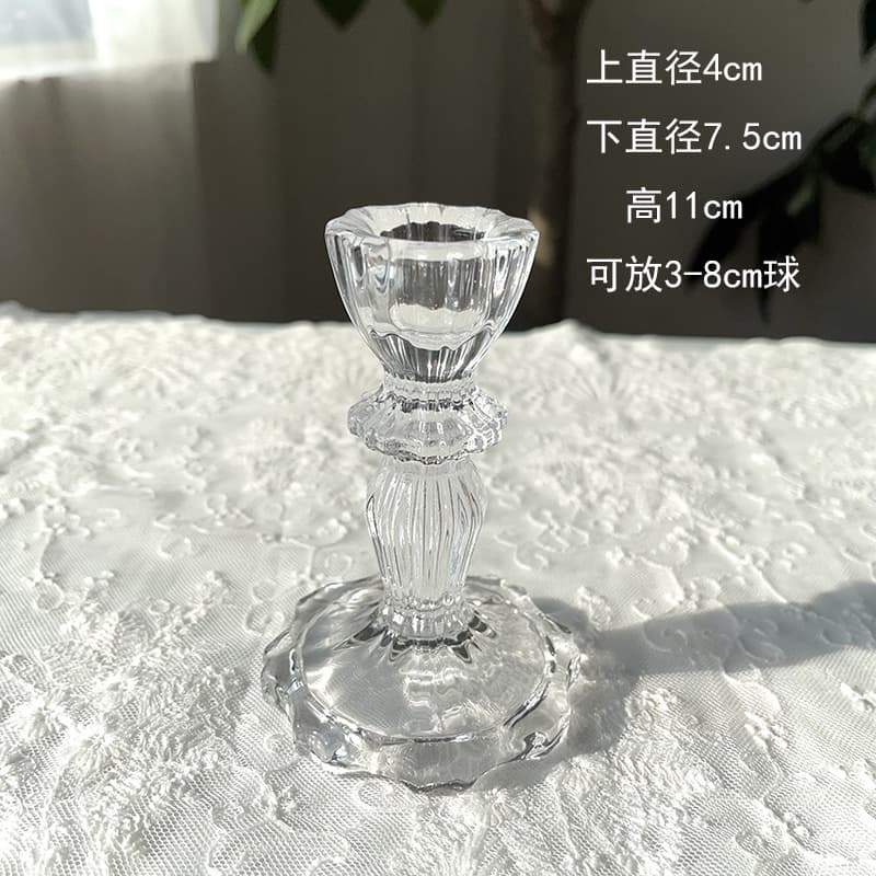 Crystal Ball Base Stand Spherical Base Glass Candle Holder Crystal Ball Ornament Decorative Base Ball Stand