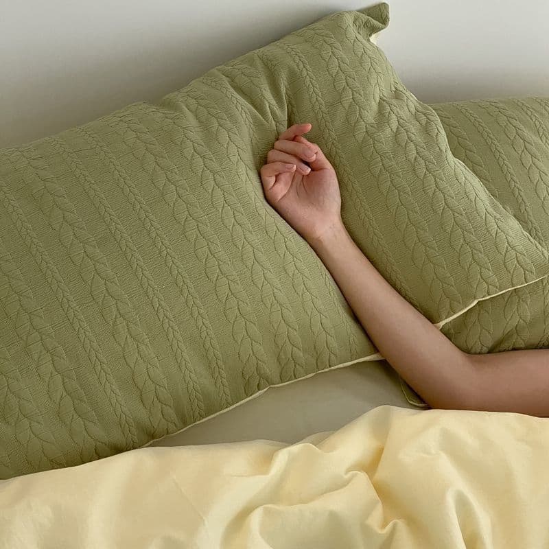 High Aesthetics Ins Small Fresh Minimalist Pillowcase Single Solid Color, Home Use Single Pillow Core Isolation Cover Pair 1