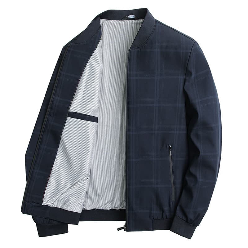 2026 spring and autumn jacket men's jacket middle-aged business casual V-neck jacket versatile loose top jacket