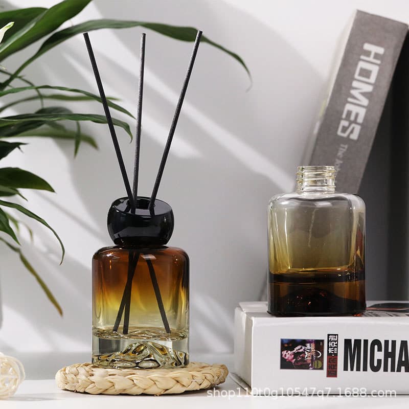 Volcano-Shaped Aromatherapy Glass Bottle Diffuser, Home Decor, Creative Simple Gradient Perfume Evaporation Empty Bottle