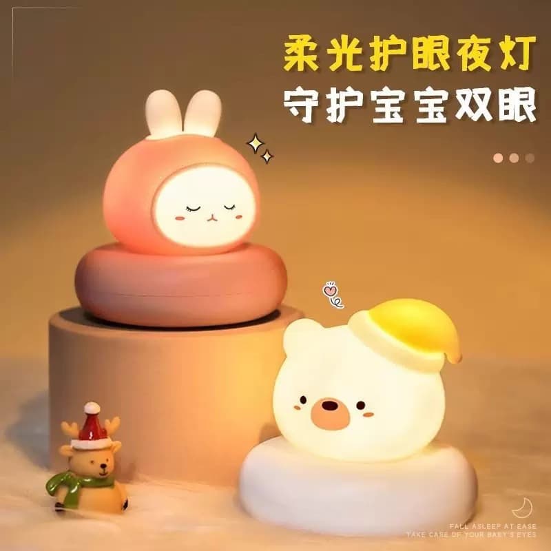 Cute Pet Sleeping Night Light Soft Light USB Charging Desktop Pat Sensor Light Bedroom Night Feeding LED Atmosphere Light
