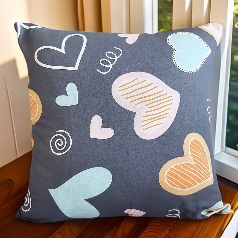 Pillow Cover Without Insert, Soft Backrest Cushion Cover for Sofa, Rectangular Back Cushion
