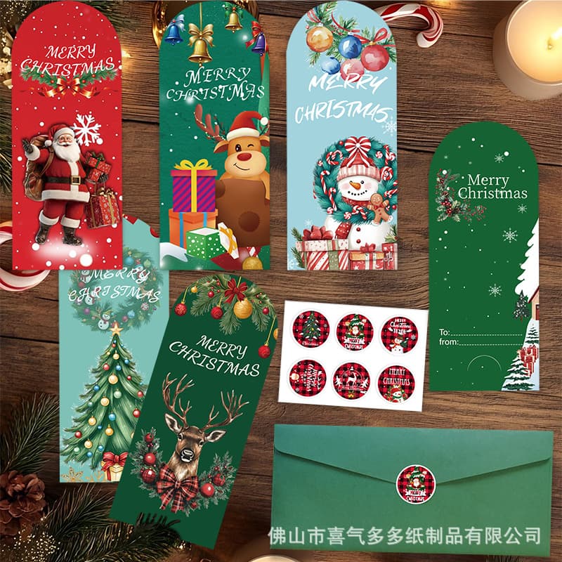 New Christmas greeting card envelope English export set high-end holiday Christmas card manufacturer wholesale