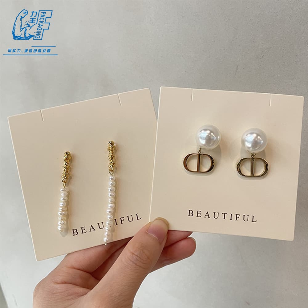In-Stock Earring Display Cards, Xiaohongshu Style, Premium Printed Cards, Minimalist Letter Design, In-Stock Jewelry Tags, Necklace Paper Cards