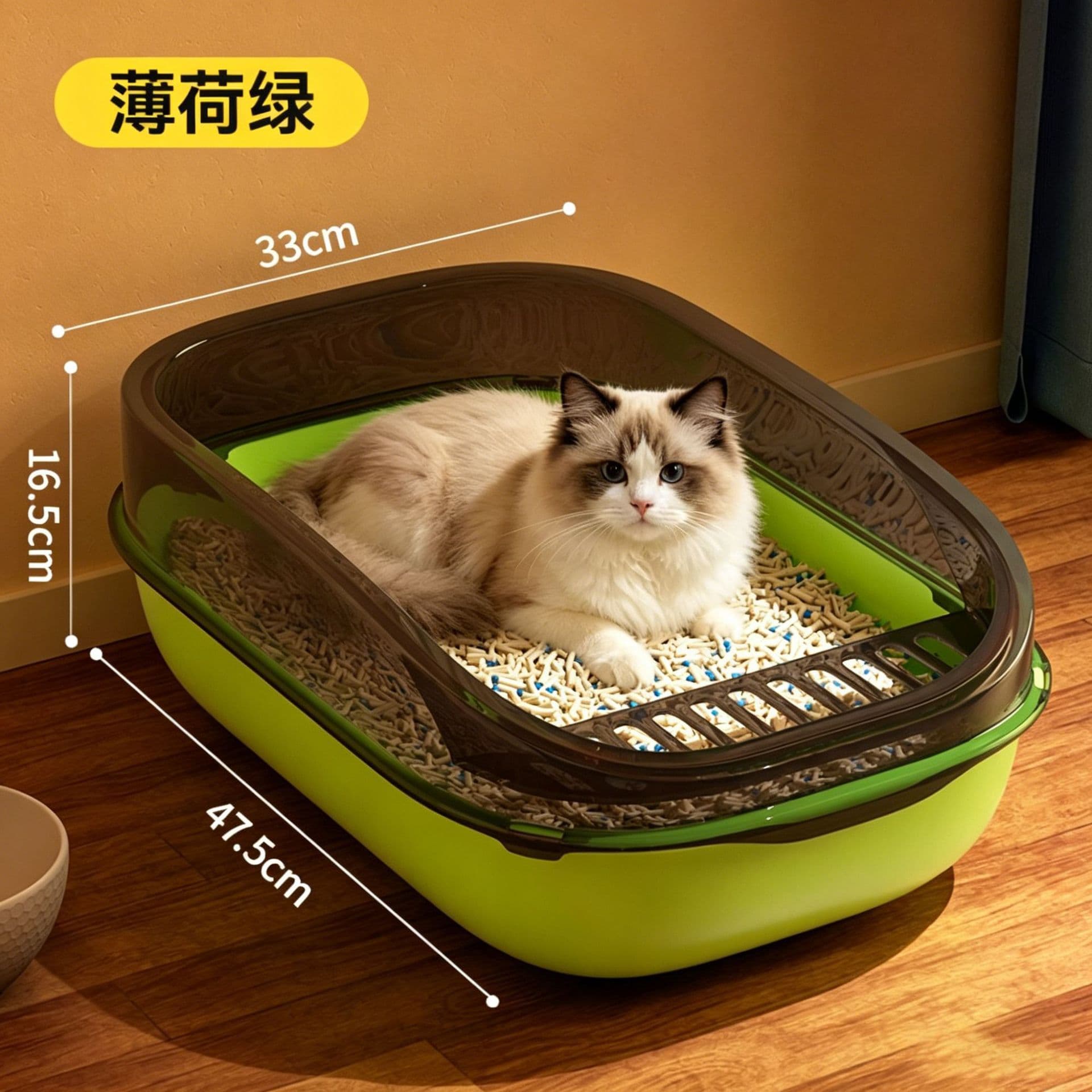 Extra-Large Cat Litter Box, Anti-Splash Cat Toilet, Anti-Odor Kitten Open Litter Box, Cat Pet Supplies Wholesale
