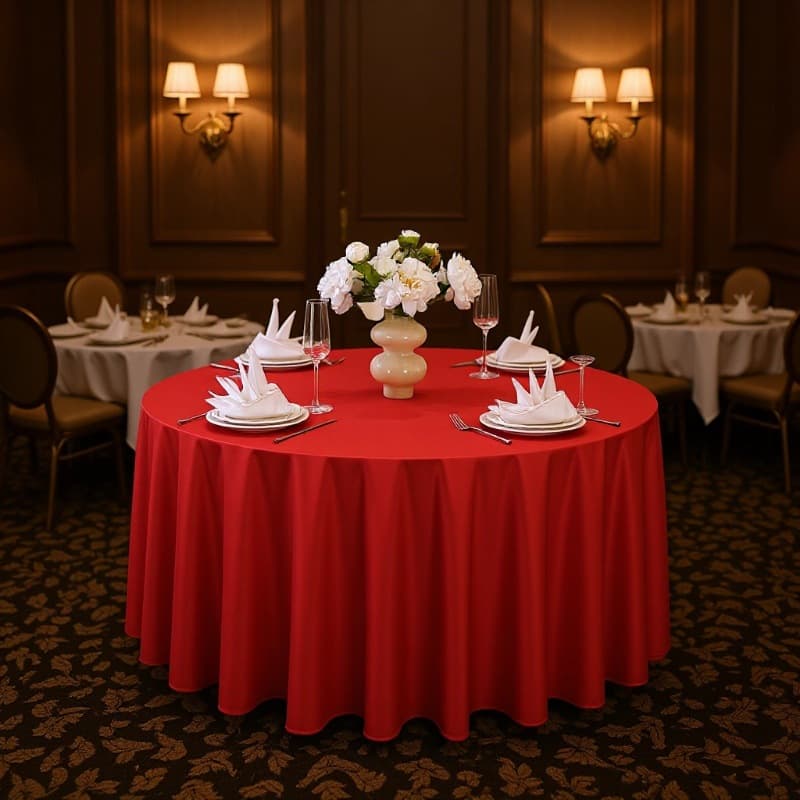 Hotel Round Tablecloth, Dining Table Cover, Restaurant Large Round Tablecloth, High-end Thick Modern Simple Table Linen