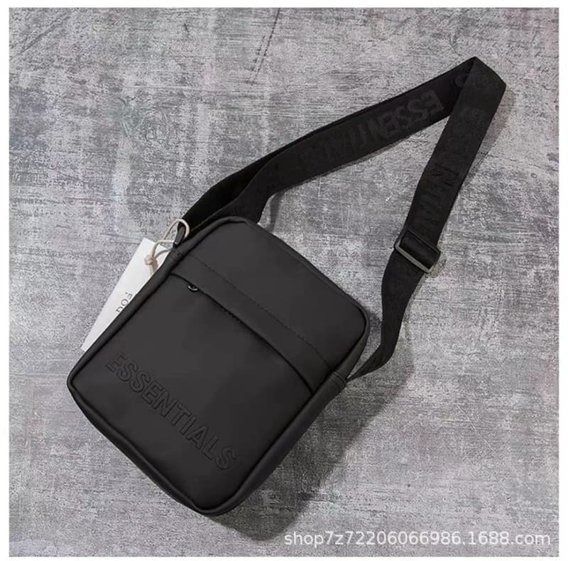 Trendy Brand FOG FEAR OF GOD Waterproof Leather Crossbody Bag for Men, Street Style Sling Bag, New Arrival