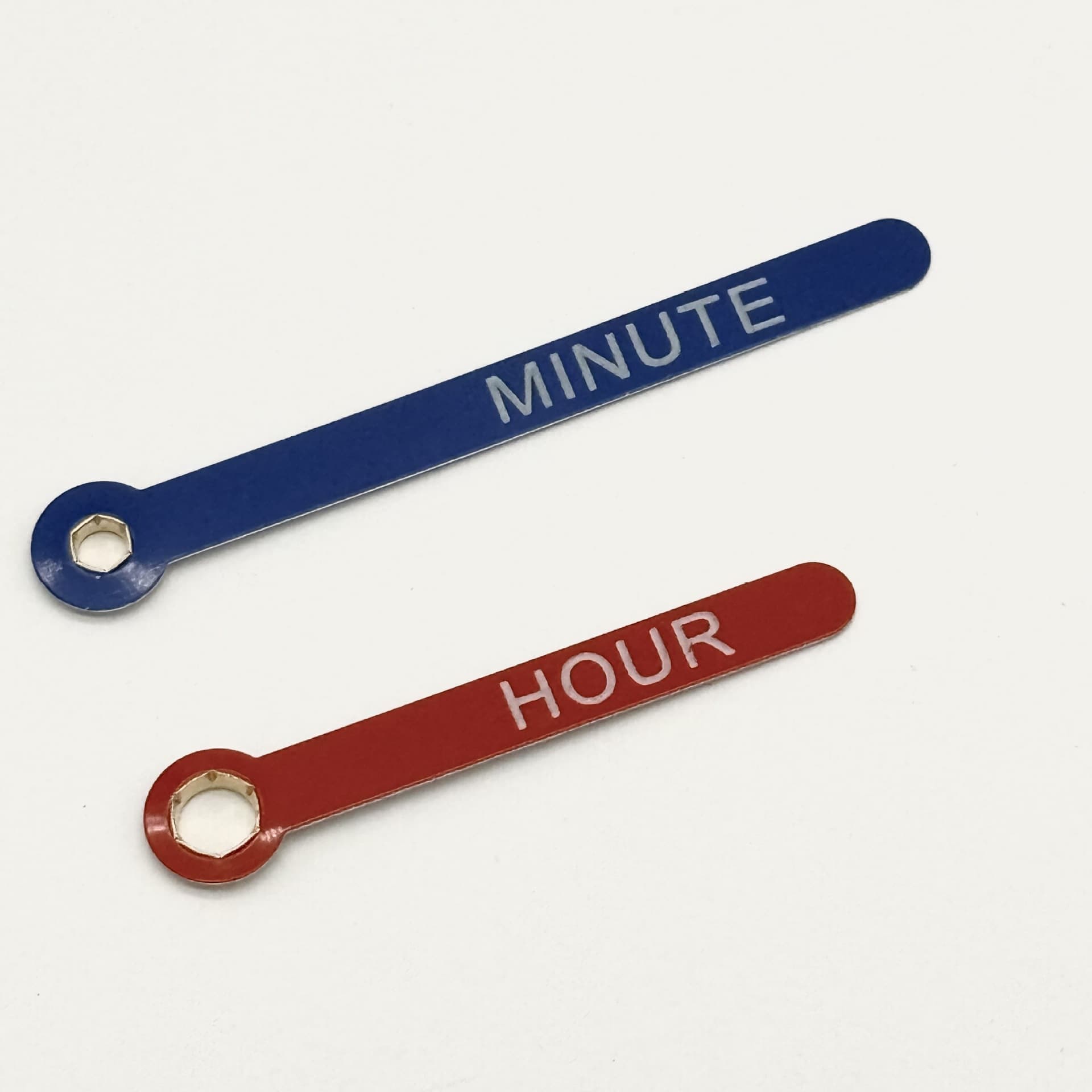 Factory direct supply of clock hands: red for hour, blue for minute, green for second; quartz clock parts; colorful DIY accessories.