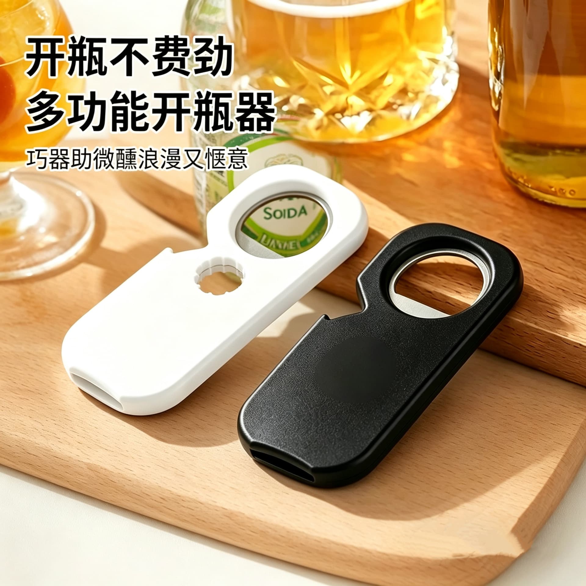 Magnetic bottle opener refrigerator sticker beer opener soda bottle opener household wine opener beverage bottle opener