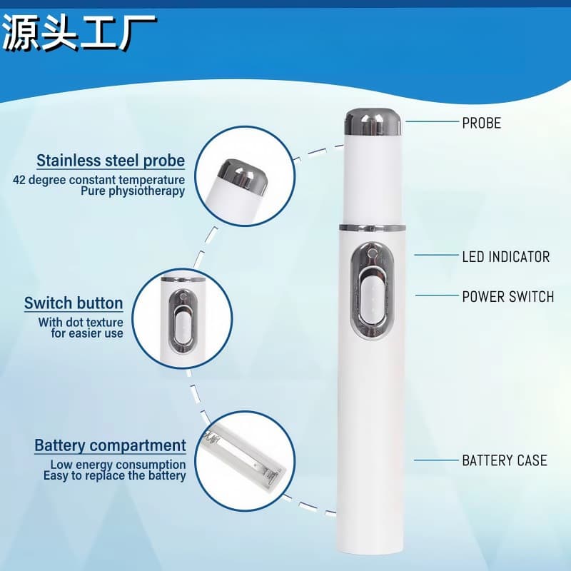 Cross-border Blue Light Acne Removal Pen Black Technology Non-invasive Laser Mole Removal Pen Ice Point Beauty Device Spot Removal Pen Magic Tool Hot Selling