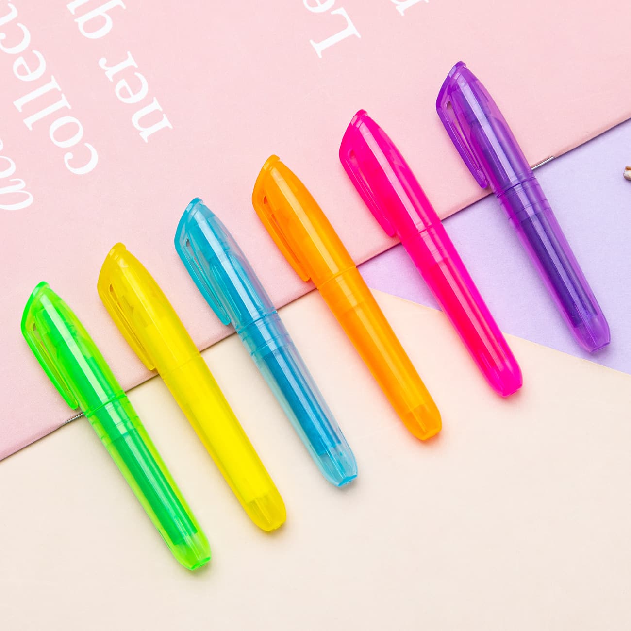 Fluorescent Pen Office Culture Glowing Marker Highlighter Neon Pens Bright Colors Ideal For Notes Drawing Attention