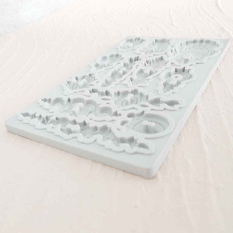 Various Retro Embossed Small Strip Fondant Mold for Cake Chocolate Decoration DIY Silicone Mold