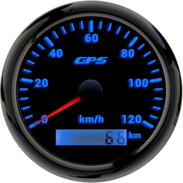 12V/24V motorcycle/truck/farm vehicle GPS speedometer with 7-color light and odometer