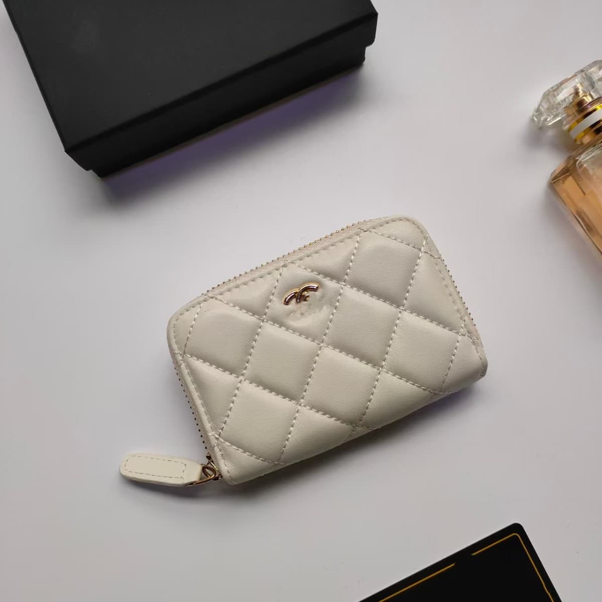 Diamond Quilted New Style Women's Wallet Fashion Card Holder Coin Card Slot Large Capacity Zipper Portable Exquisite Short Wallet Simple Bag