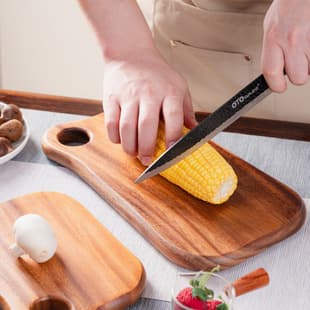 Walnut Wood Fruit Board, Whole Wood Cutting Board, Ebony Wood Home Double-Sided Chopping Board, Kitchen Cutting Board, Wooden Bread Board