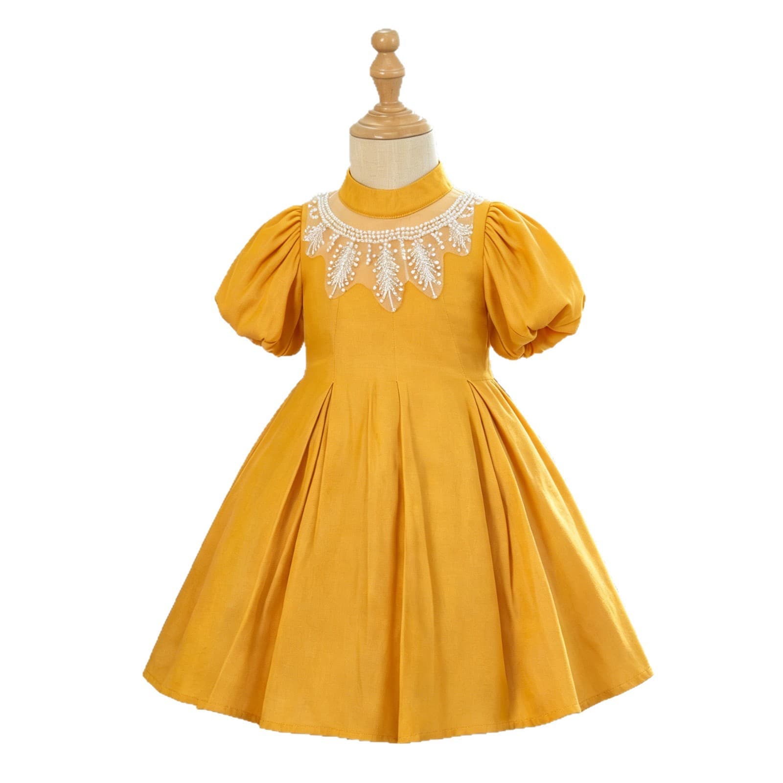 Girls Summer Princess Dress Baby Age Birthday Party Dress 2026 New Style Little Girl Tutu Dress French Beaded Dress