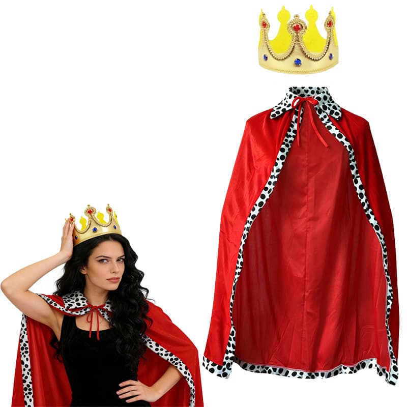 Halloween King Cape Kids Costume Party Cosplay Prop Adult Parent-Child Game Costume Cloak Style