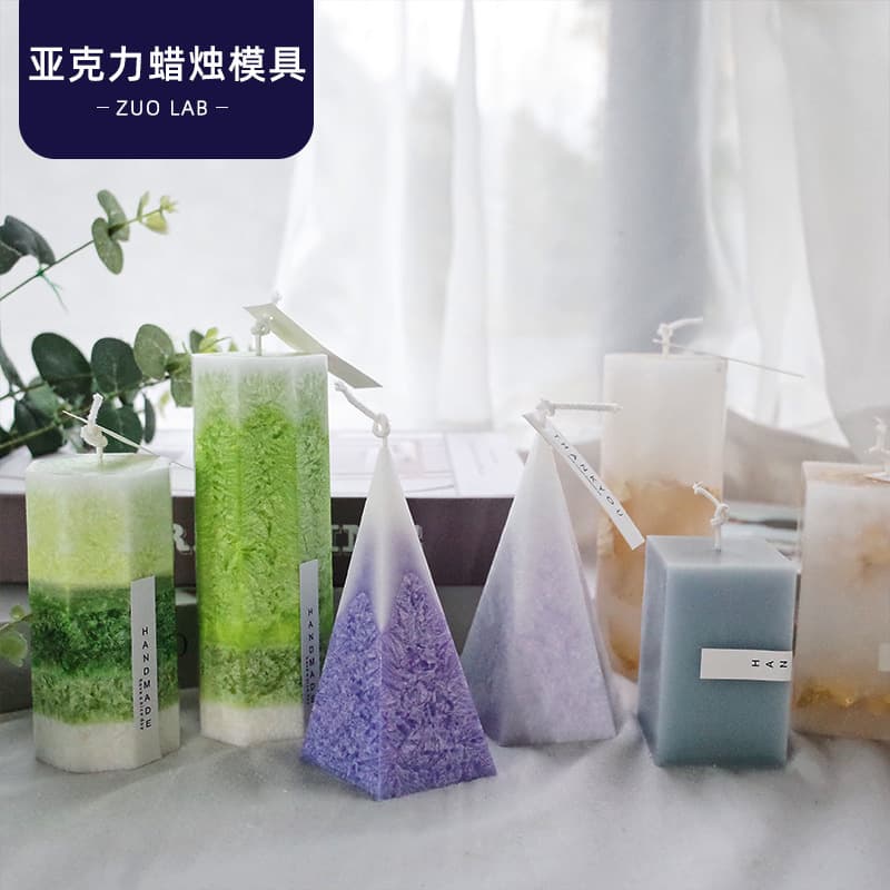 DIY Scented Candle Acrylic Mold, Homemade Pillar Candle, Ice Flower, Pressed Flower, Handcrafted Candle DIY Mold