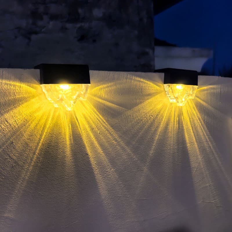 Cross-border outdoor solar stair light garden courtyard solar step light yard ladder fence light railing light