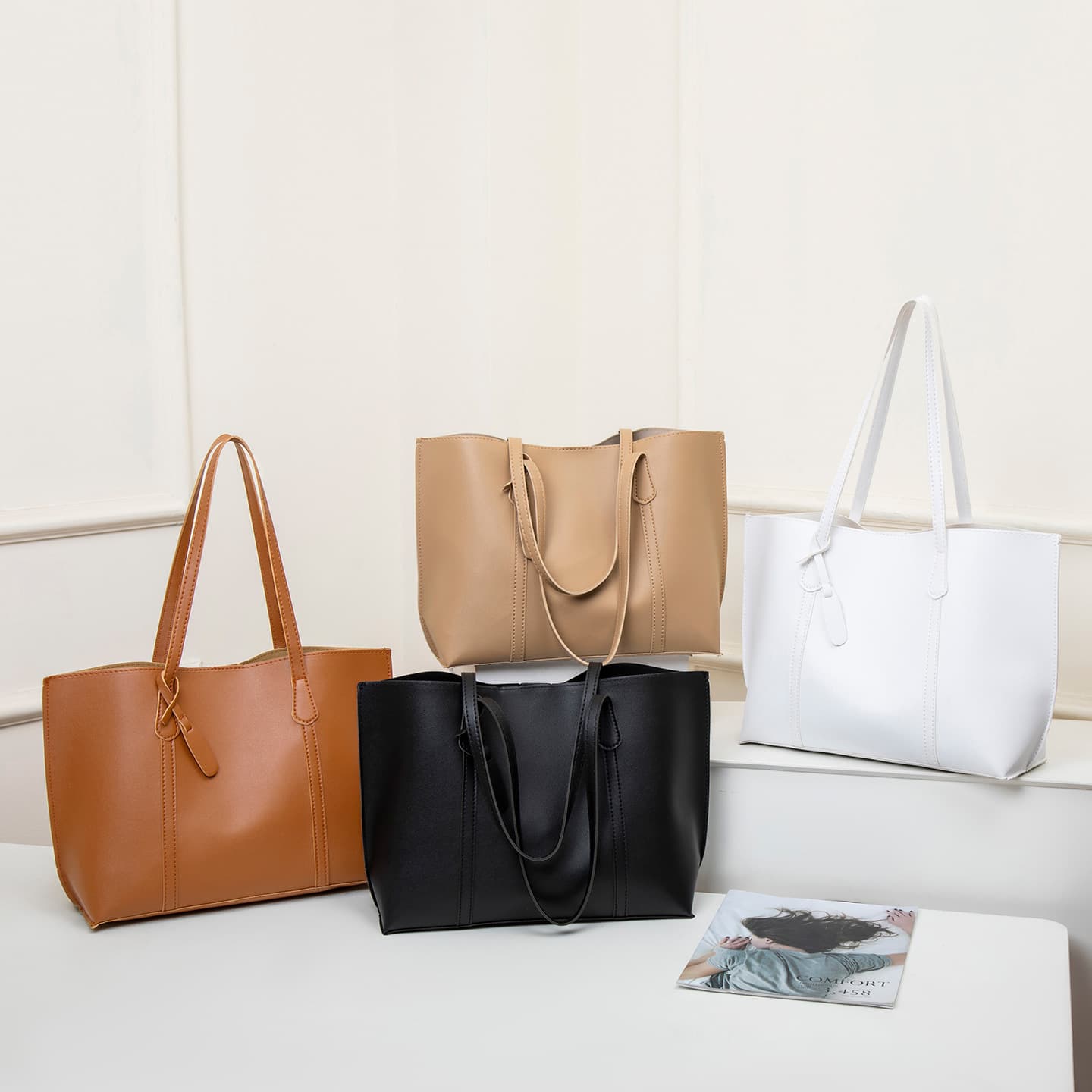 Single Shoulder Bag 2025 Tote Handbag New Korean Style Versatile Large Capacity Tote Bag Ladies' Shopping Bag