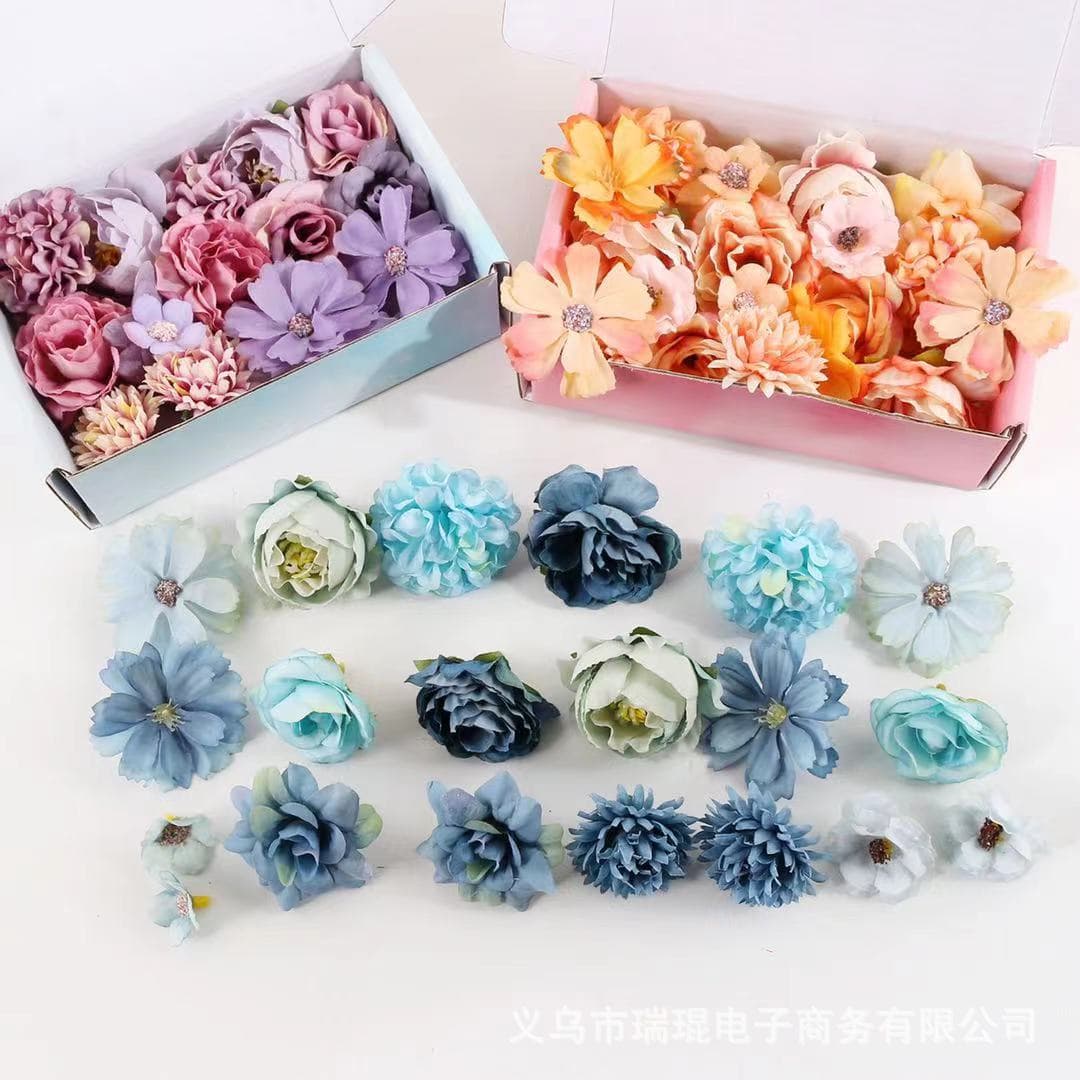 Artificial Flower Material Kit Silk Flower DIY Handmade Decorative Decor Materials for Photography Props Home Decoration
