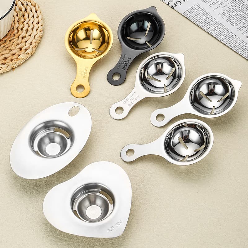 304 Stainless Steel Egg White Separator Wholesale Kitchen Baking Baby Food Tool Egg Liquid Separation Filter