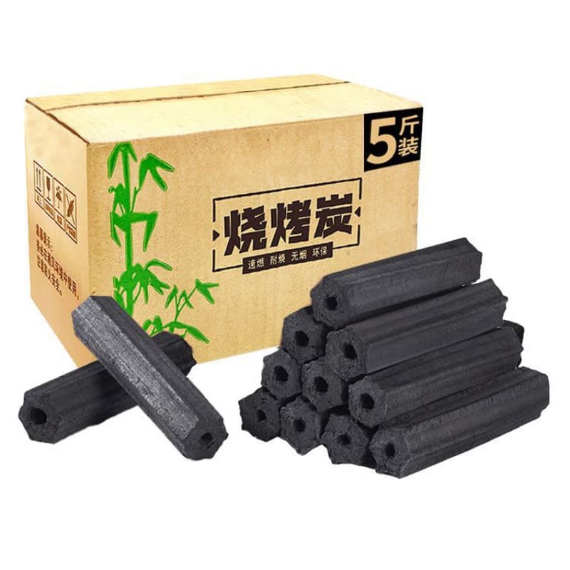 Eco-friendly Smokeless Fuel Charcoal for Barbecue, High-temperature Resistant Bamboo Charcoal for Tea Brewing