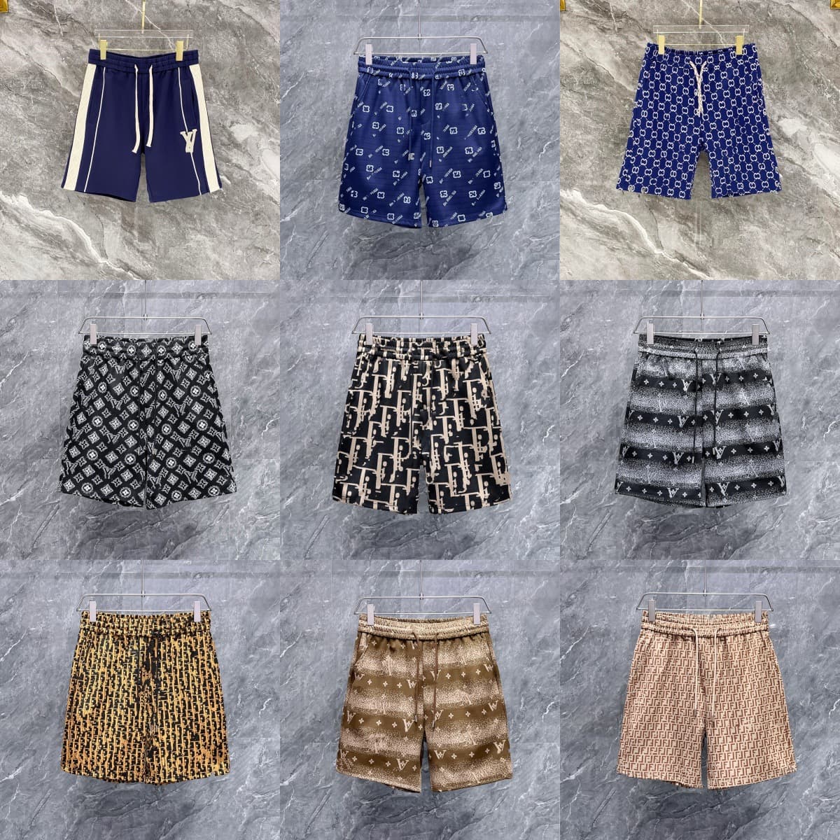 2026 New Cross-border Correct Version. D Brand. L Brand. F Brand High Version Letter Casual Shorts, European and American Hot Style