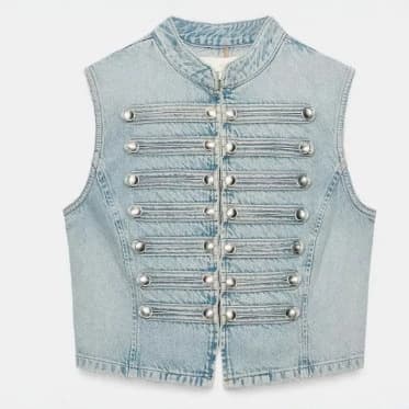 Cross-border European and American clothing AliExpress INS popular fashion casual button-decorated denim jacket