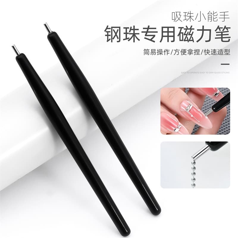 Magnetic Pen for Picking Up Steel Balls, Strong Magnet, Nail Salon DIY Bead Chain Adhesive Jewelry Nail Art Tool